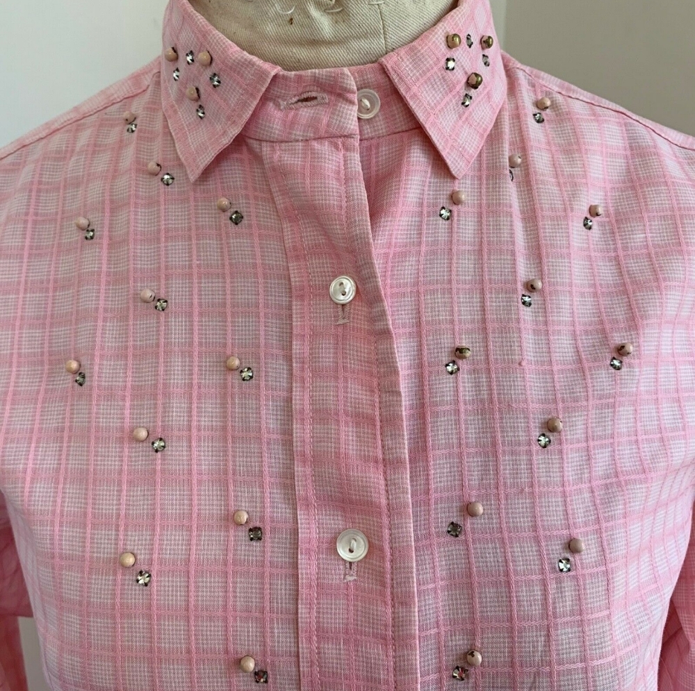 Fabulous vintage pink prairie western dress 1950s rockabilly